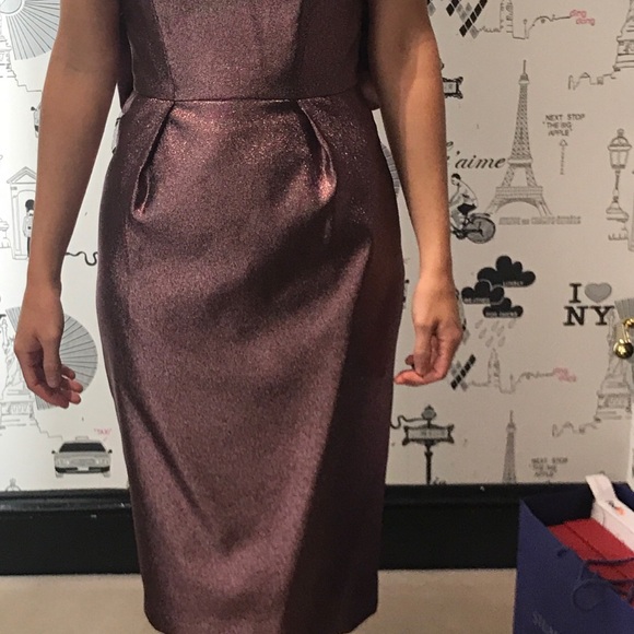 Milly Metallic Strapless Cocktail Dress - Picture 6 of 7